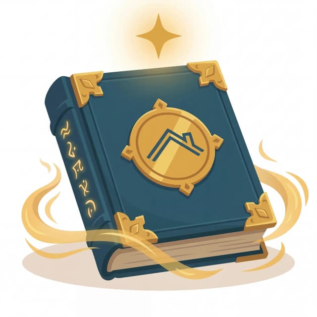 The buildwiz guidebook — a magical teal book with golden house emblem